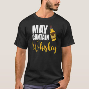 Camiseta Pode Conter Whiskey Design Bebendo Whiskey Warni