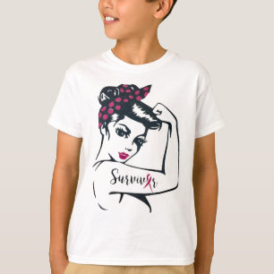 Camiseta Pode Curá-Lo Rosie Riveter Sobrevivente Do Câncer