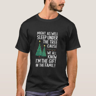Camiseta Pode Dormir Sob O Presente De Natal Em Árvore