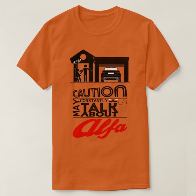 Camiseta Pode falar constantemente sobre a sua alfa (Frente do Design)