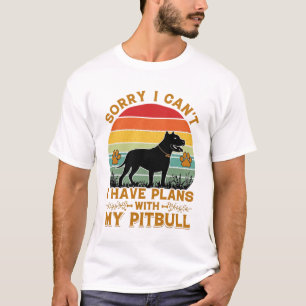 Camiseta Pode Planos Cachorro Pitbull Retro Pôr do Sol_1