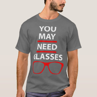 Camiseta Pode precisar de óculos Coisas de optometria engra