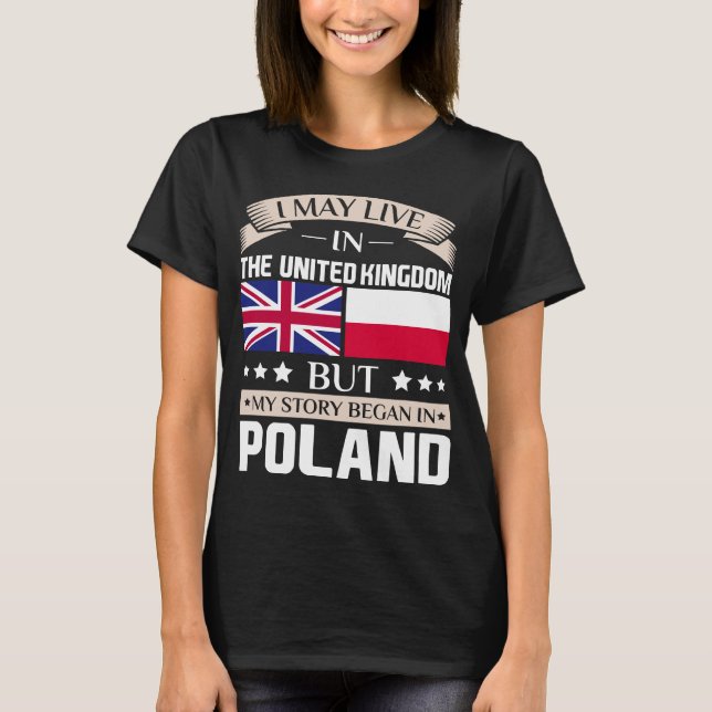 Camiseta Pode viver na história BRITÂNICA começou no (Frente)