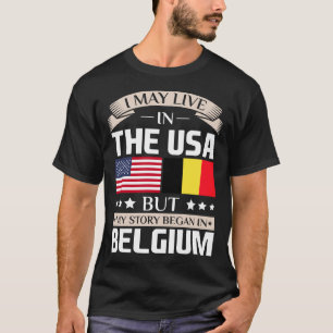 Camiseta Pode viver na história dos EUA começou na bandei