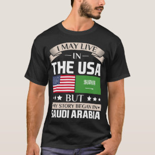 Camiseta Pode viver na história dos EUA começou na bandei