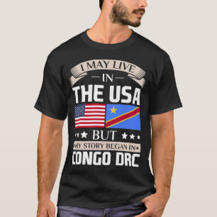 Camiseta Pode viver na história dos EUA começou na bandei