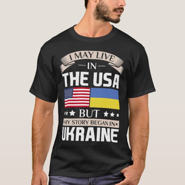Camiseta Pode viver na história dos EUA começou na bandeira (Frente)