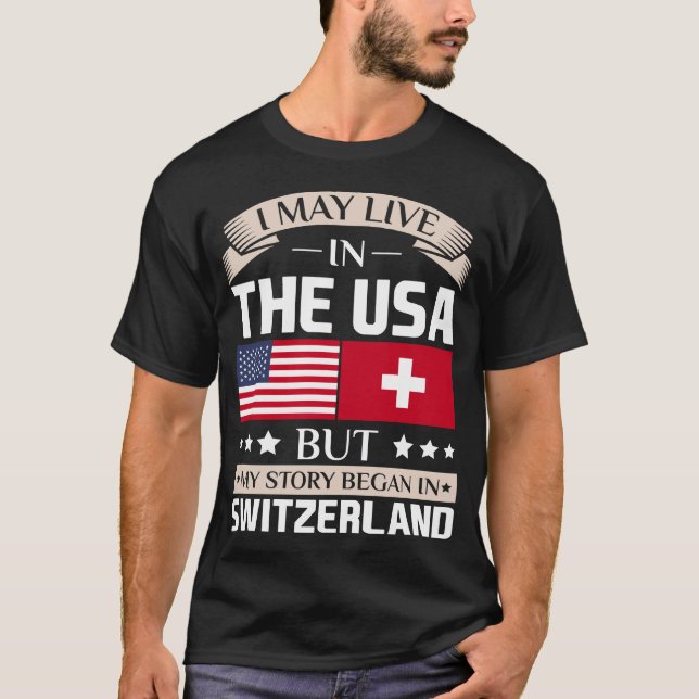 Camiseta Pode viver na história dos EUA começou no t da (Frente)