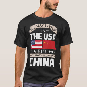 Camiseta Pode viver na história dos EUA começou no t-shir