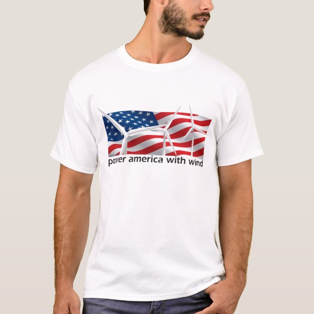 Camiseta Poder América com vento (Frente)