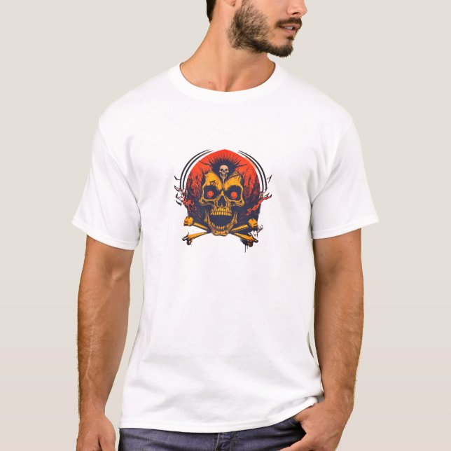Camiseta Poder Bruto: Design de Capa de Álbum de Rock (Frente)