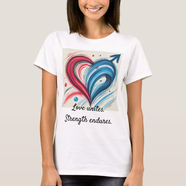 Camiseta Poder Cardíaco Negrito - Unidade de Amor, Resistên (Frente)