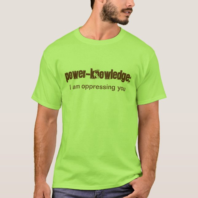 Camiseta Poder-Conhecimento: Eu oppressing o (Frente)