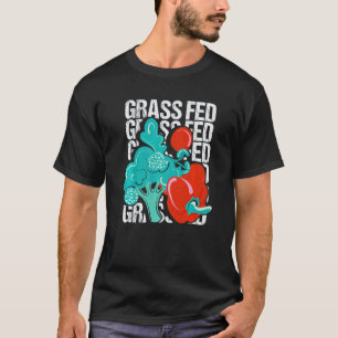 Camiseta Poder da Dieta Vegana Alimentada com Grama