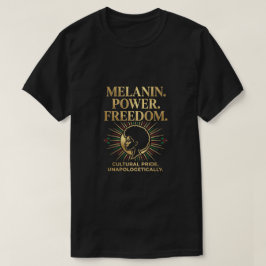 Camiseta Poder da melanina orgulho negro liberdade Cultural
