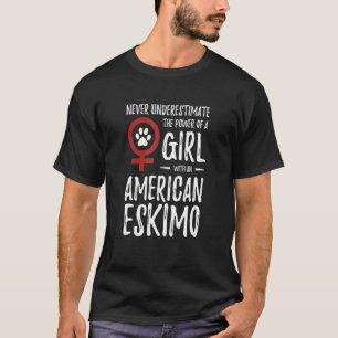 Camiseta Poder Da Menina Americana Do Cachorro Feminista Es