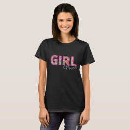 Camiseta Poder da Menina | Girassas rosadas Lindas