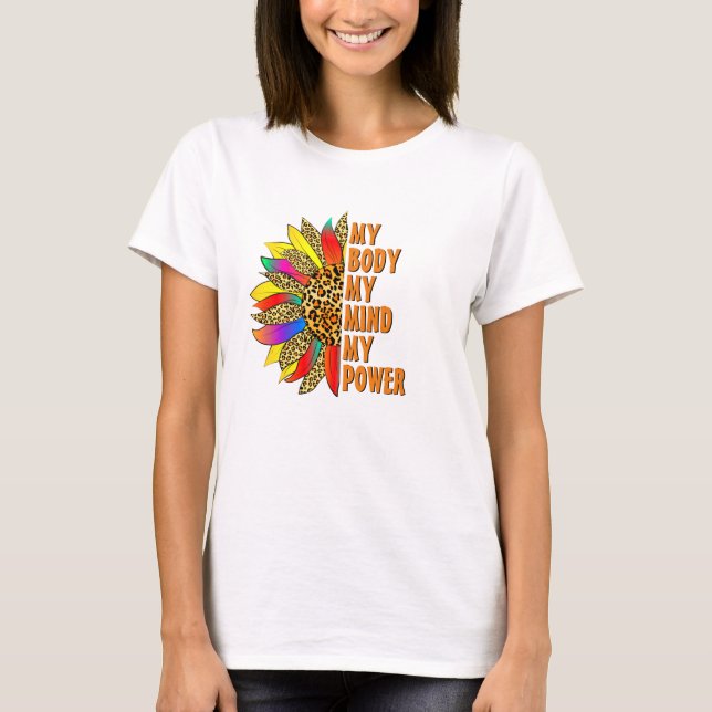 Camiseta Poder da mente corporal - Citação inspiracional gi (Frente)