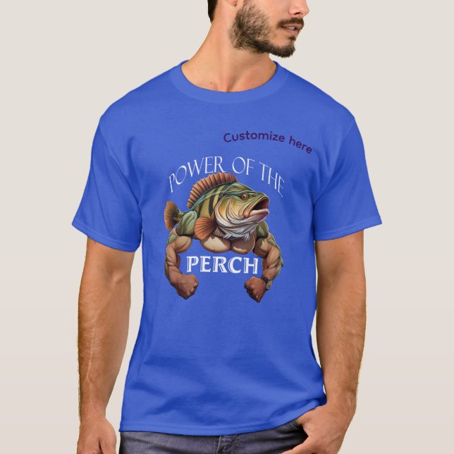 Camiseta Poder da Perca com texto controlado por SVG (Frente)