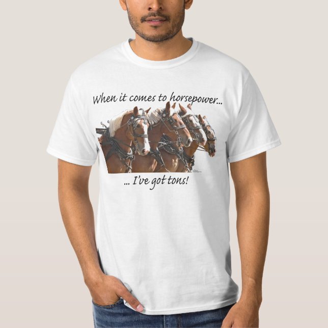 Camiseta Poder de cavalo belga (Frente)