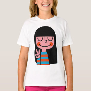 Camiseta Poder de Garota Sorridente - Arte de Caráter Infan