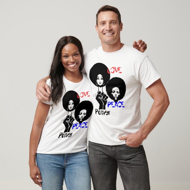 Camiseta poder de paz luv (Unissex)