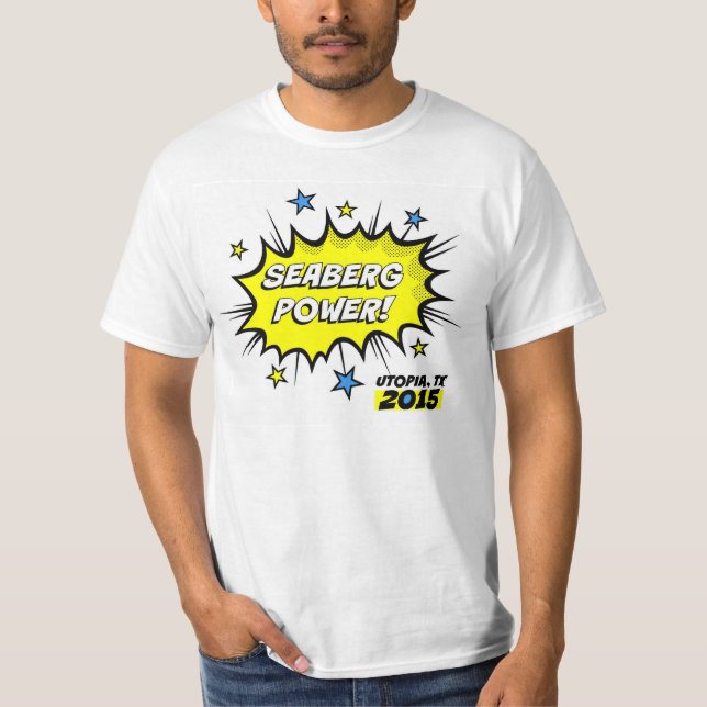 Camiseta Poder de Seaberg! O t-shirt básico dos homens (Frente)