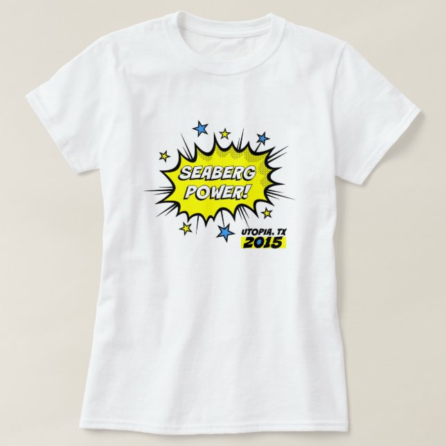 Camiseta Poder de Seaberg! O t-shirt das mulheres (Frente do Design)