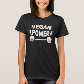 Camiseta Poder de Vegan Motivacional de Workout Gym