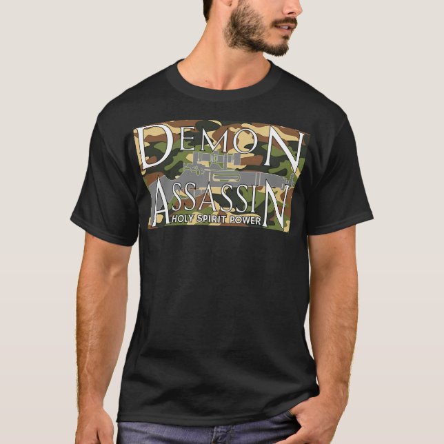 Camiseta Poder do Espírito Santo - Assassino de Demônios (Frente)