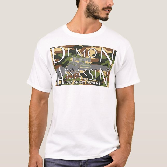 Camiseta Poder do Espírito Santo - Assassino de Demônios (Frente)