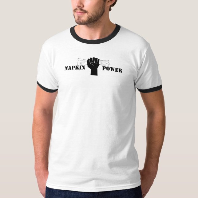 Camiseta Poder do guardanapo - PODER ao ARRUMADO! (Frente)
