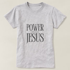 Camiseta Poder do Nome de Jesus (cinza)