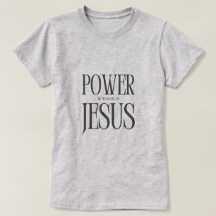 Camiseta Poder do Nome de Jesus (cinza)