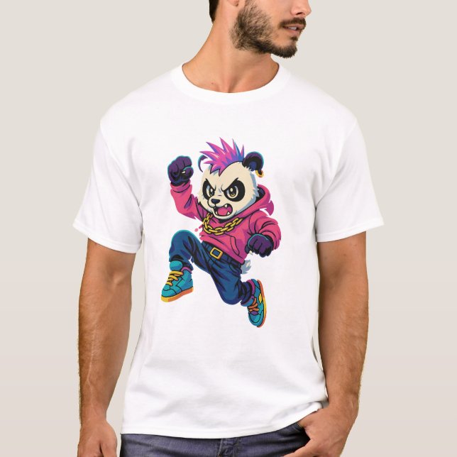 Camiseta Poder do Panda Punk (Frente)
