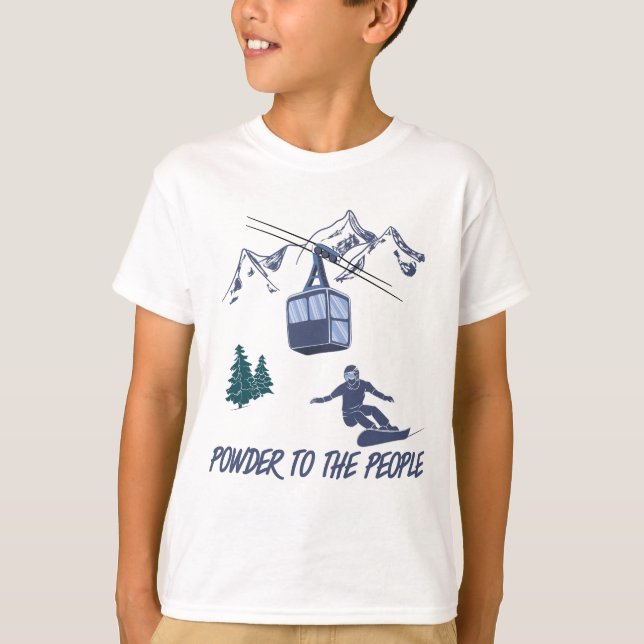 Camiseta Poder do Snowboarder para o Servidor de Esqui do P (Frente)