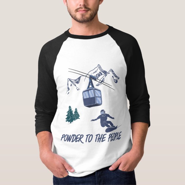 Camiseta Poder do Snowboarder para o Servidor de Esqui do P (Frente)