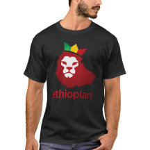 Poder etíope - o t-shirt escuro básico dos homens