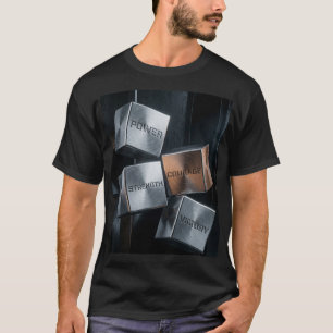 Camiseta PODER FORÇA CORAGEM VITÓRIA - Cubos de Metal Motiv