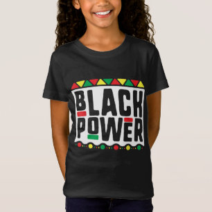 Camiseta Poder Negro para Homens Crianças História Mês Afri
