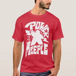 Camiseta Poder para o Meeple Citação Divertida de Jogo de T