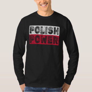 Camiseta Poder Polonês Bandeira Vintage da Polônia