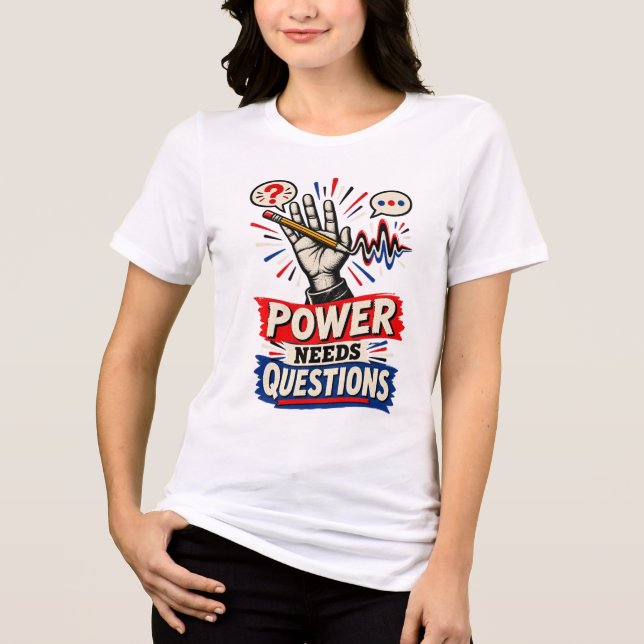 Camiseta Poder Precisa de Perguntas (Frente)