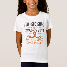 Camiseta Poder super de retrocesso do bumbum do cancer da