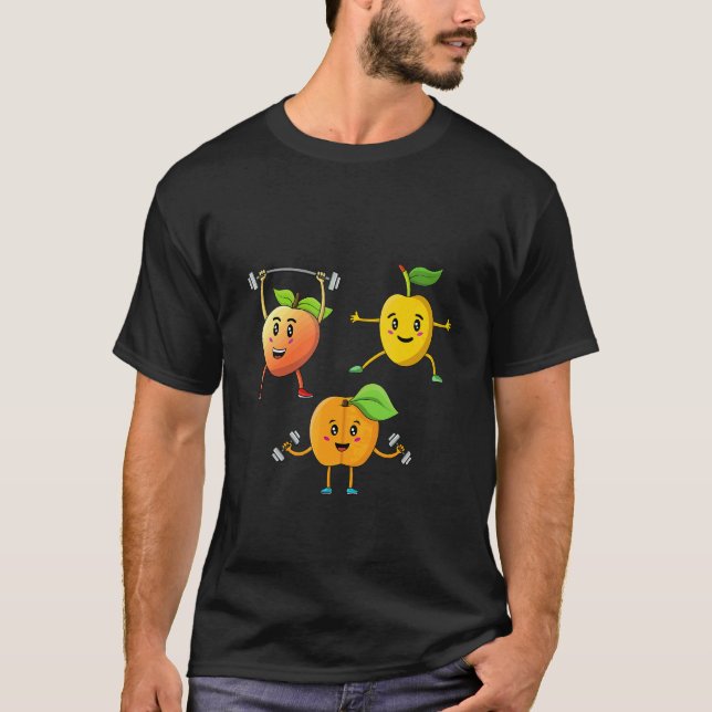 Camiseta Poder Vegetal Apricot Peach Força Proteína Vegana  (Frente)