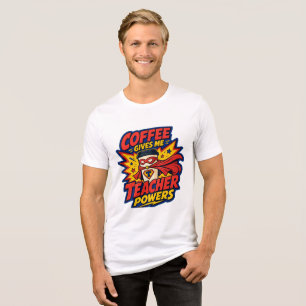 Camiseta Poderes de Professor com Café – Gif Diver