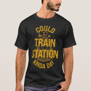 Camiseta Poderia Ser Um Dia Meio Retro de Estação de Trem