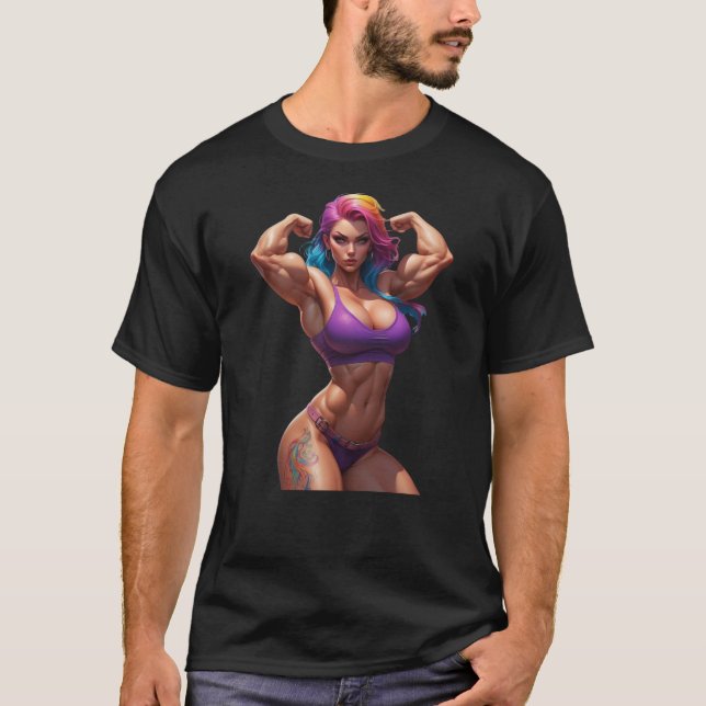 Camiseta Poderosa Deusa Malhação Flex Bold Arco-Íris (Frente)