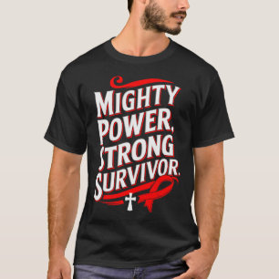 Camiseta Poderoso Sobrevivente Forte Conscientização sobre