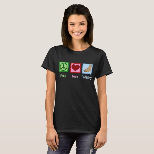 Camiseta Podiatria do Amor pela Paz (Frente Completa)